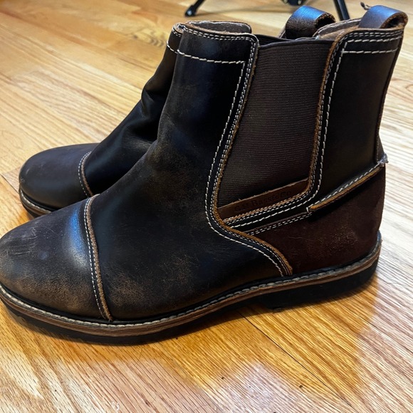 G.H. Bass Co Mens Dark Brown Leather Suede Chelsea Boots Ankle Size 9.5 - Picture 7 of 15